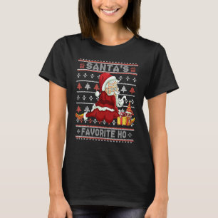 T-shirt Père Noël Favori Ho Vilain Noël Naughty Père Noël