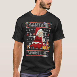 T-shirt Père Noël Favori Ho Vilain Noël Naughty Père Noël