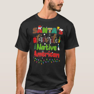 T-shirt Père Noël Favori Léopard Plaid Chr