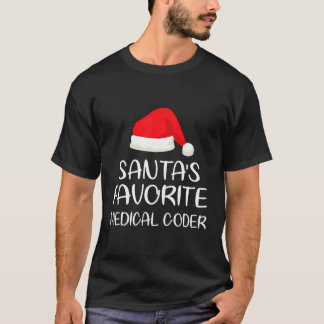 T-shirt Père Noël Favori Médicale Coder Correspondant Fami