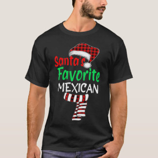 T-shirt Père Noël Favori mexicain Noël Père Noël Rouge Pla