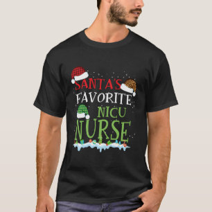 T-shirt Père Noël Favori Nicu Nurse Funny Cadeau de Noël