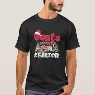 T-shirt Père Noël Favori Realtor Funny Christmas Lights Pa