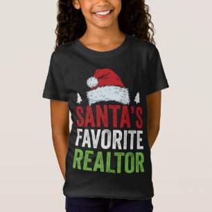 T-Shirt Père Noël Favori Realtor Noël Chemise Funny Xma