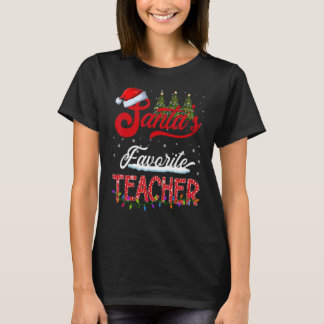 T-shirt Père Noël Favori Teacher Family Matching Group Chr