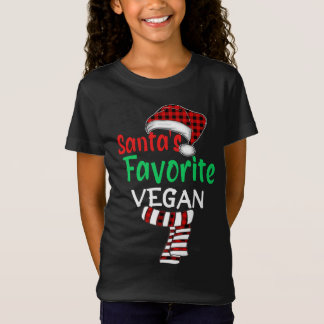 T-Shirt Père Noël Favori Vegan Noël Père Noël Rouge Plaid