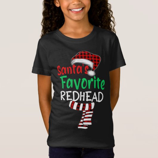 T-Shirt Père Noël Favoris Red Tête de Noël Père Noël Red P (Devant)