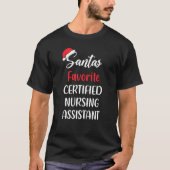 T-shirt Père Noël Favorite Certified Nursing Assistant Chr (Devant)
