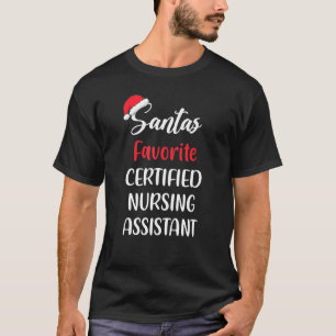 T-shirt Père Noël Favorite Certified Nursing Assistant Chr