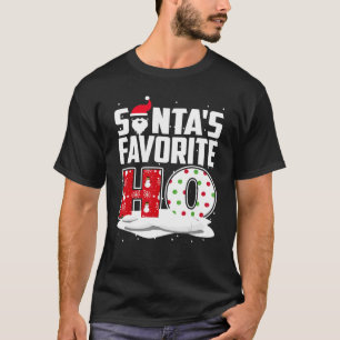 T-shirt PÈRE NOËL FAVORITE HO Noël Noël Chapeau de Noël