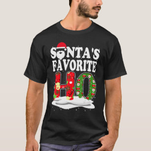 T-shirt PÈRE NOËL FAVORITE HO Noël Noël Noël Noël Chapeau 