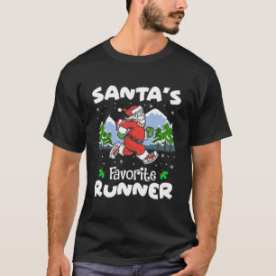 T-shirt Père Noël Favorite Runner Funy Running Lover Chris