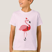 T-shirt Père Noël Flamant rose Fun Christmas (Devant)