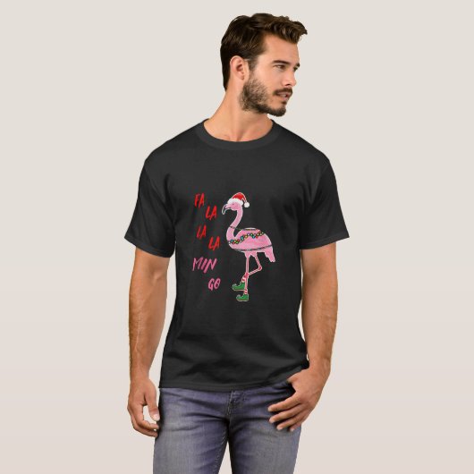 T-shirt Père Noël Flamant rose Funny Noël Débardeur Noël (Devant entier)