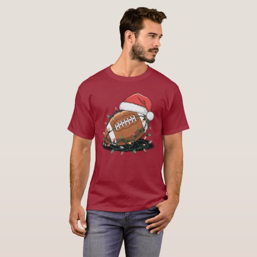 T-shirt Père Noël Football Humour Noël Football Femmes Hom (Devant entier)