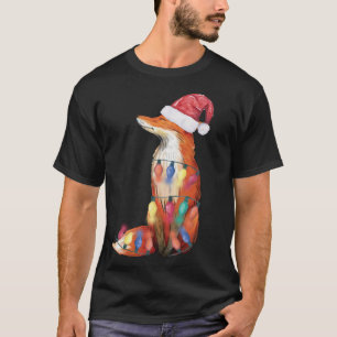 T-shirt Père Noël Fox illuminations de Noël Fox Lover Noël