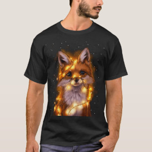 T-shirt Père Noël Fox Lights Noël Lumières Pyjama Costume