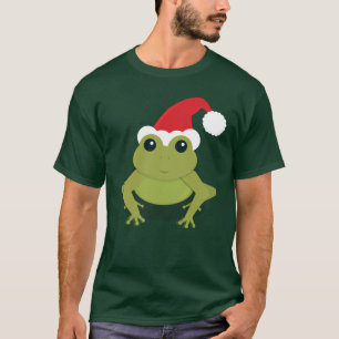T-shirt père Noël Frog Green Christmas