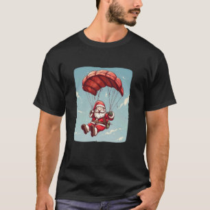 T-shirt Père Noël Fun Cool Skydiving pour les amateurs de