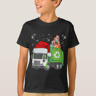 T-shirt Père Noël Garbage Truck transportant la correspond