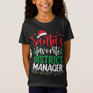 T-Shirt Père Noël Gestionnaire de district favori Noël Pèr
