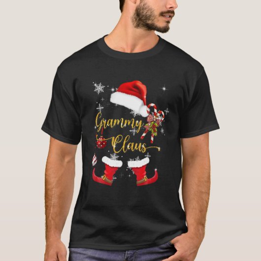 T-shirt Père Noël Grammy Claus Christmas Matching Family P (Devant)