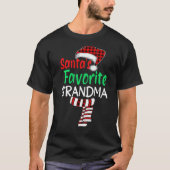 T-shirt Père Noël Grand-mère préférée Noël Père Noël Rouge (Devant)