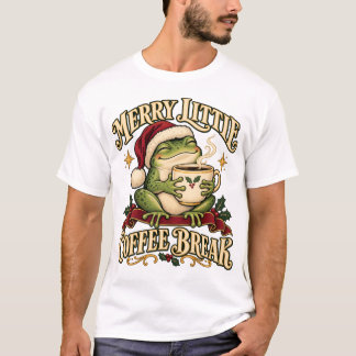 T-shirt Père Noël grenouille joyeuse petite pause-café