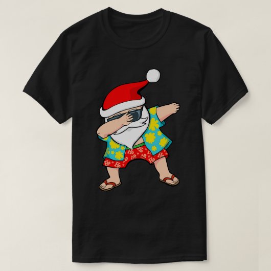 T-shirt Père Noël Hawaiian Dabbing (Design devant)