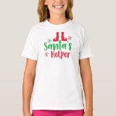 T-shirt Père Noël Helper, Chaussures Elf, Snowflakes, Noël (Devant)