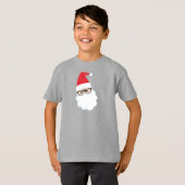 T-shirt Père Noël, Hipster Père Noël, Noël, Vêtements (Devant entier)