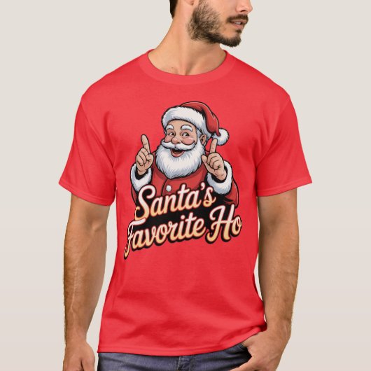 T-shirt Père Noël - Ho favori (Devant)