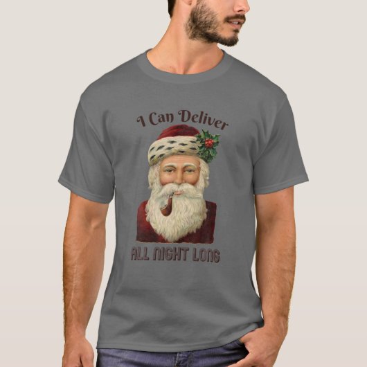 T-shirt père Noël I-Deliver-Toute La Nuit-Vive Plaisanteri (Devant)