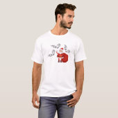 T-shirt Père Noël indique Ho Ho Ho dans l'ASL (Devant entier)