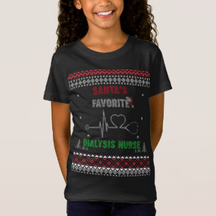 T-Shirt Père Noël Infirmière de la dialyse préférée - Chr