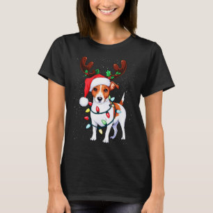 T-shirt Père Noël Jack Russell Magnifique Reindeer Light C