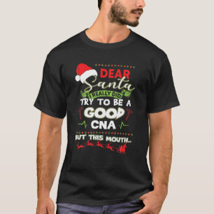 T-shirt Père Noël J'Ai Vraiment Essayé D'Être Un Bon Noël