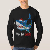 T-shirt Père Noël Jaws Funny Christmas Shark (Devant)
