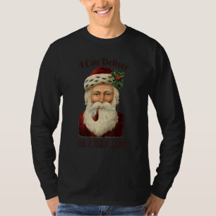 T-shirt Père Noël Je Livre Toute La Nuit Vive Plaisanterie