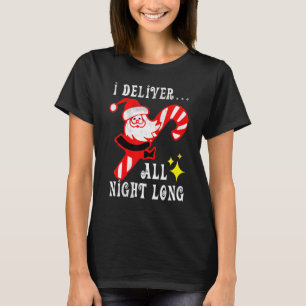 T-shirt Père Noël Je Livre Toute La Nuit Vive Plaisanterie