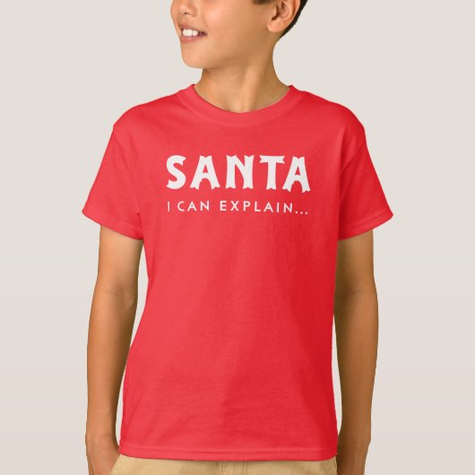 T-shirt Père Noël Je Peux Expliquer Des Vacances Drôle (Devant)