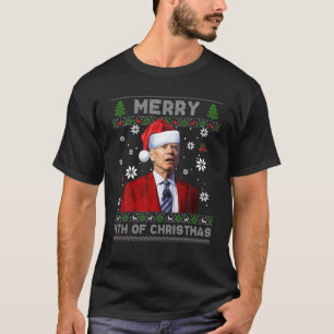 T-shirt Père Noël Joe Biden Happy 4 juillet laid Christmas