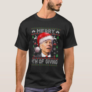 T-shirt Père Noël Joe Biden Joyeux 4E De Noël Laid