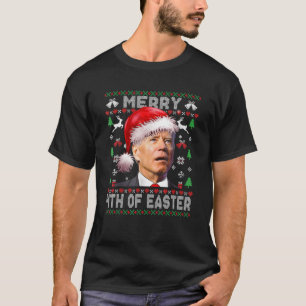 T-shirt Père Noël Joe Biden Joyeux 4ème Noël Pâques