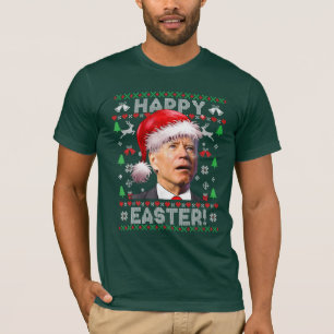 T-shirt père Noël Joe Biden Joyeux Noël hideux de Pâqu