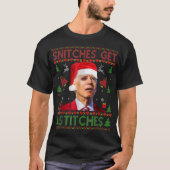 T-shirt Père Noël Joe Biden Snitches-Get-Stitches Noël Ug (Devant)