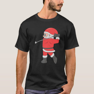 T-shirt Père Noël Jouer Golf Noël Sport X-Mas Pajama Pa