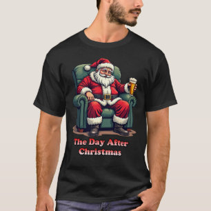 T-shirt Père Noël Jour de congé après Noël Beer Chill T-Sh