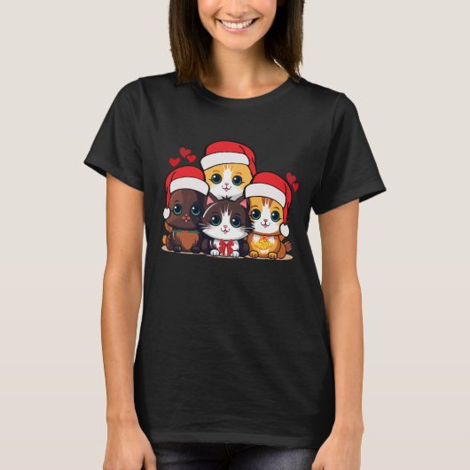 T-shirt Père Noël Kittens (Devant)