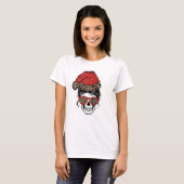 T-shirt Père Noël Leopard Maman Crâne (Devant entier)